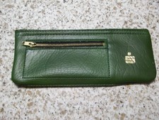 Geldtasche antik Sparkasse rar grün Tasche Lederimitat Sammler Banktasche klein