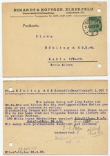 42514 - Mi.Nr. 244 - Eckardt & Köttgen Eisenwaren - Elberfeld 21.4.1923