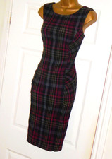 Phase Acht Smart Check Galaxie Bleistift Wackeln Schicht Winter Party Arbeitskleid 14