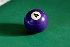 1 Stück 38 mm Billard Kugel Violett Ball Nr 4 Pool Zubehör rund alt Vintage gut
