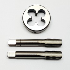 Schneideisen + 2 tlg. Handgewindebohrer Feingewinde Gewindebohrer Set ab M3