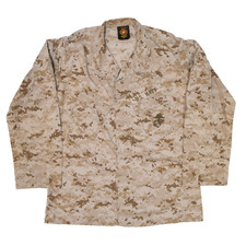 KIEFERNGÜRTEL VERARBEITUNG US Marine Wüste Militärjacke braun getarnt Herren L