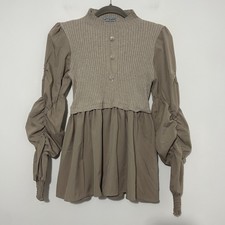 Laetita Mem Damen Bluse Top Polyester beige Größe S Small