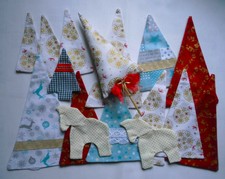  Weihnachten 13 x Deko Stoff Baum Pferd  UFO s zum fertigstellen