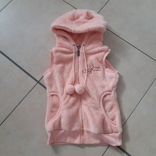 NEU: kuschelige Fleeceweste Gr. S in apricot für Damen mit Bommeln und Ohren