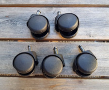 5 Stück Bürostuhlrollen für Weichboden und Teppich Rollen Stuhlrollen 10/50 mm