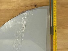 Glasboden Glasscheibe Eck 30 cm Viertelkreis satiniert / für Glasregal