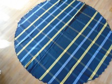 Tischdecke Decke 127 cm Blau Gestreift Decke Tischset Tafeltuch rund