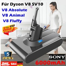 6000mAh Akku für Dyson V8 Original Absolute Animal Total SV10 Staubsauger Sony