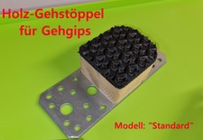 Holz - Gehstöppel für Gipsbein Gehstollen Gehgips Gipsfuß Absatz "Standard"