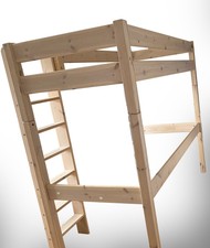 Hochbett Stockholm 2 (Dahlhaus) weiß lasiert inkl. Lattenrost + Matratze 90x200