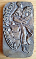 ● Bronze Relief ● Krismer Guss ● Telfs in Tirol ● monogrammiert