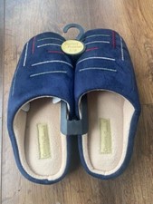 HERREN KÜHLER PREMIER MICROSUEDE MULE PLIPPER UK 7-8 - NEU