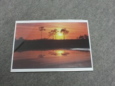 Dekobild in Platikhülle, Sonnenuntergang