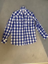 Trachtenhemd Herren Karohemd Blau Weiß M Spieht und Wensky