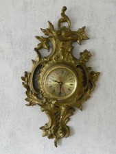 Wanduhr Quarz mit Messingrahmen