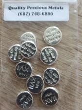 10 x 0,1oz 0,999 Feinsilber einzeln gegossen Runden. Per Diums (10 von)