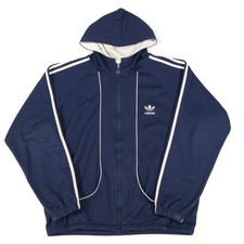 90s Vintage adidas Original Jacke mit Kapuze Retro Zip Trefoil Trainingsanzug