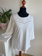 Tchibo woman Tunika Shirt offwhite cremeweiß Spitze Größe 36/38 S