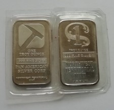 2x 1 Unze SILBERBARREN 999 ⭐ Pan American + Northwest Territorial ⭐ 2oz = 62,2g