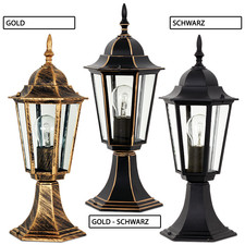 Antik Wegeleuchte  Außenleuchte E27 IP44 schwarz Stehleuchte Laterne LO4104