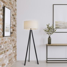 Stehlampe skandinavisch Stoffschirm weiß Design Licht ST44-1 zweite Wahl