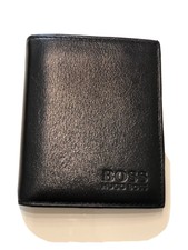 MOKIES Herren-Geldbörse - Schwarz, 100% Rindleder, Querformat