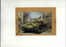 GEMÄLDEFOTO 2.WELTKRIEG PANTHER PANZER PANZERKAMPFWAGEN KETTENFAHRZEUG SOLDATEN 