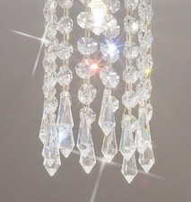  ♥ Sehr edle Pendelleuchte für hohe Decken, 5 Leuchten mit Swarowski Kristallen