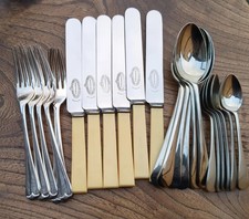 Nicht übereinstimmende Vintage Besteck Teemesser Gabeln Löffel & Teelöffel sehr guter Zustand