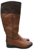 Tamaris braune Kniehohe Reiterstiefel UK 4 EU 37 XL Schaft Innen Reißverschluss getragen einmal