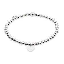 Marlù Edelstahl elastische Kugeln Armband und ""My Infinity"" Herz Charm