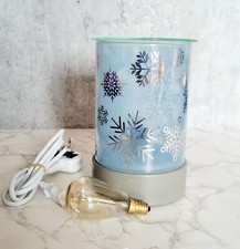 Scentsy Silber Frost Schneeflocke Wachswärmer Lampenschirm Sammlung Weihnachten Winter