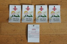 1 Set = 5 Stk. Ölzettel Gasolin für den Ölwechsel bei einem Oldtimer