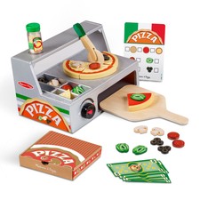 Melissa und Doug Top und Backen Pizzatheke Holz spielen Essen - 34 Stck. (Alter 3+)