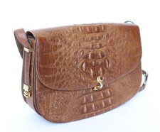 Vintage Krokodil Leder Tasche - 1980s-Luigi belgrande - 2 weg Gurt