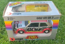 Seltener Burago Maßstab 1/24 VW Volkswagen GOLF GTI RALLY Nr. 4 HEUER (1) Silber