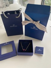 Swarovski Halskette fuchsia pink goldfarben NEUWERTIG