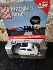 Fiat 500 weiss Auto Bild Klassiker Serie Welly Ausgabe 16 OVP