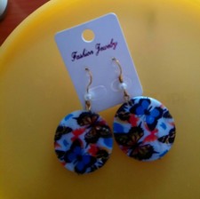 Ausgefallene Ohrringe Perlmut Schmetterlingsmotive schön handmade Neu