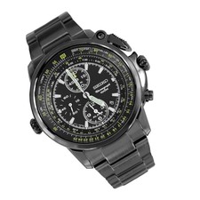 Seiko SNAB69P1 Chronograph Flight Master Herren Alarm Fliegeruhr