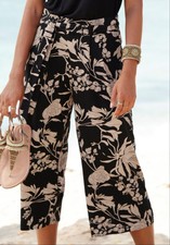 GEBRAUCHT/DEFEKT - LASCANA Culotte mit Blumendruck 648760 Schwarz 42