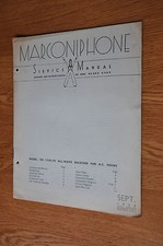 Marconiphone Modell 534 7 Ventil All Wave A.C. Receiver Original Service Manual