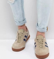 Gola Classic Harrier Retro Style Wildleder Sneaker Grau Marineblau Größe UK 8