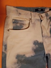 NEU !!! JADED LONDON Jeans Cloud Print Skate fit blau weiß W30 L30 NEU