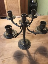 Schöner alter Kerzenleuchter aus Messing Kerzenständer Tischleuchter 5 armig