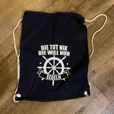 Dreiecksbeutel, Tasche Segeln, Sportbeutel/ Turnbeutel Anker blau 