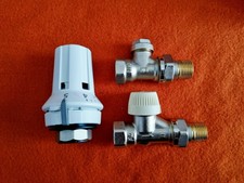 Set Vorlaufventil Rücklaufventil Thermostatkopf Danfoss Honeywell komplett