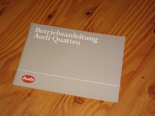 AUDI Quattro 200PS Betriebsanleitung 1983 - ORIGINAL - kein Nachdruck