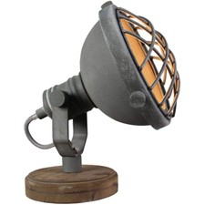 Brilliant LED Tischleuchte Mila Industrie Grau 4W E14 warmweiß Schalter UVP 69€